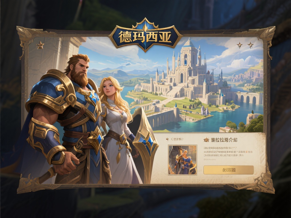 例如，点击进入“德玛西亚”地区的介绍，你